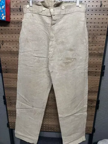 빈티지 bourgeron 프랑스군 밀리터리 린넨 팬츠