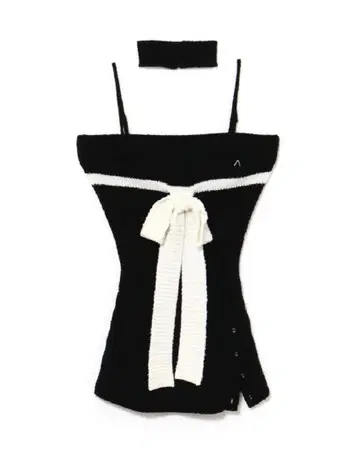 andmary Candice ribbon bare tops black