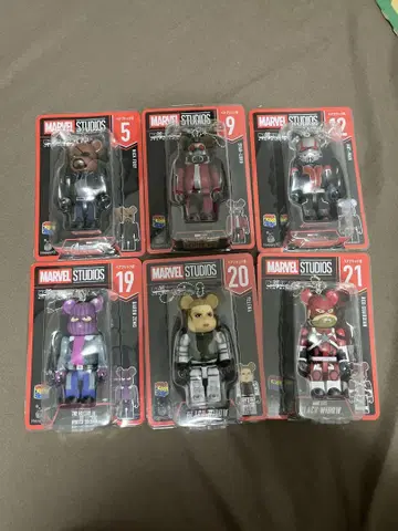 MARVEL STUDIOS 베어브릭 피규어 6체 세트 (A)