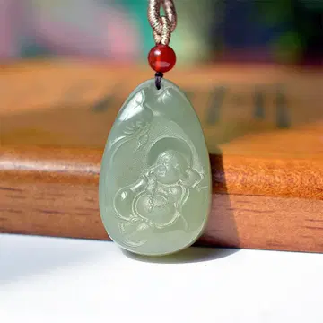 정교한 화전옥 청해산 [미륵불] 25 x 40mm [번호] D15303번