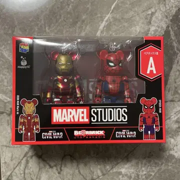 marvel BE@RBRICK 아이언맨 스파이더맨 세트 A상