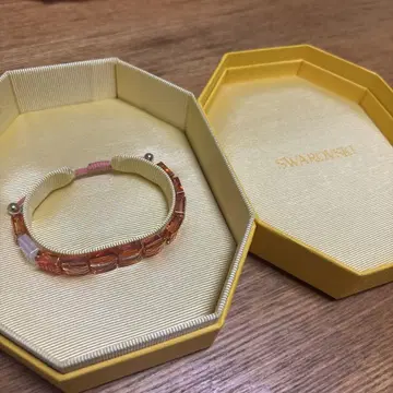 스와로브스키 SWAROVSKI AG 오렌지 비즈 스트레치 팔찌