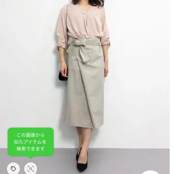 Plage 원턱 M 미디 기장 스트레이트 스커트