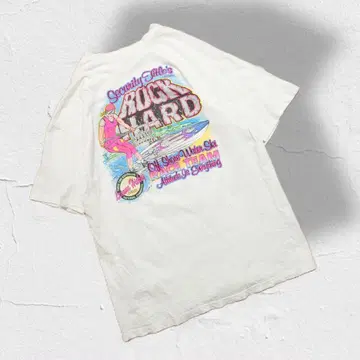 헤인즈 90s 백 프린트 T셔츠 싱글 스티치