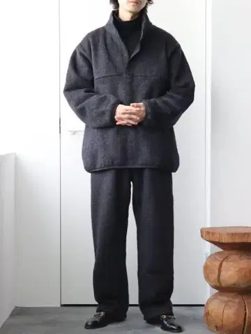 blurhms 2022AW Cotton Silk Fleece Snap