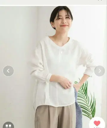 URBAN RESEARCH DOORS 린넨 백 턱 풀오버