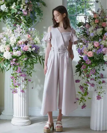 [ Riu ] Frill sleeve all in one