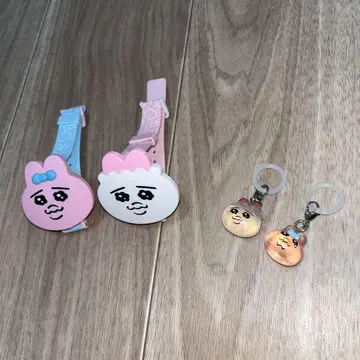 새상품 빤쮸토끼 가챠가챠 손목시계 2개 아날로그 키링 2개