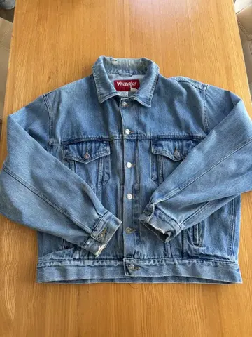 90s wrangler 데님 자켓 짧은 기장 넓은 가슴 너비 빈티지