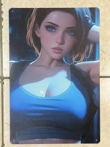 질 발렌타인 양철 간판 02