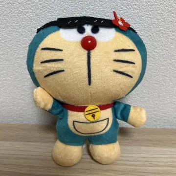 도라에몽 하와이 한정판 봉제 인형 & 키링 & 스티커 4종 세트
