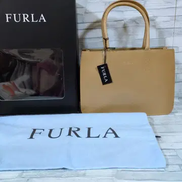 하자 있음 FURLA 가죽제품 미니 토트백 브라운 계열 상자 포함 미사용