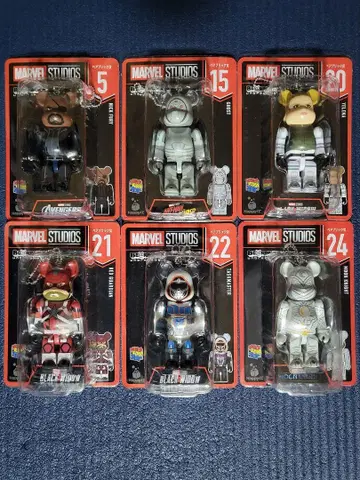HAPPY 복권 Marvel BE@RBRICK 베어브릭상 6체 세트