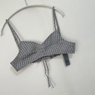 지나시스 코튼 체크 뷔스티에