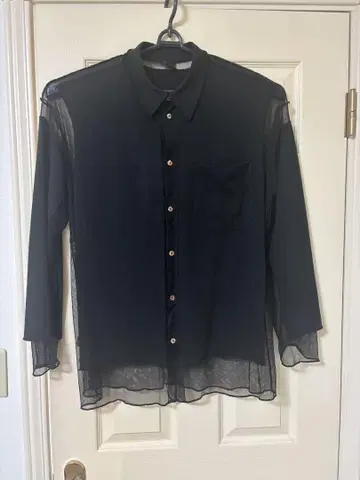 장 폴 고티에 이소재 절개 셔츠