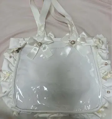 자카마트 이타백 프릴 토트 화이트