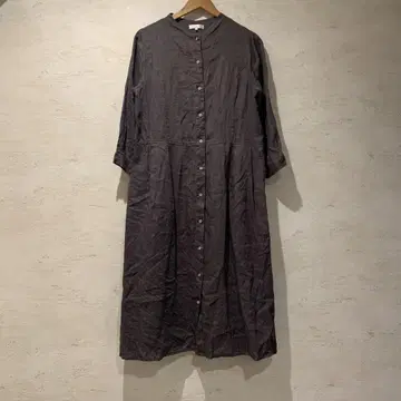 LILASIC NATULAN 다크 그레이 셔츠 원피스 긴팔