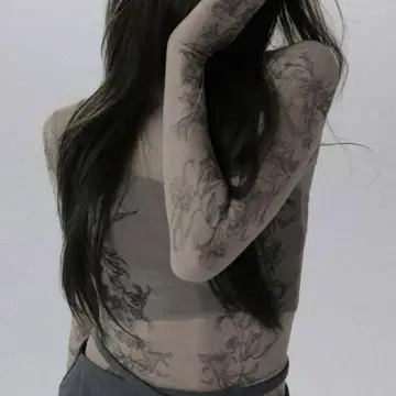 meltthelady lily tattoo tops black