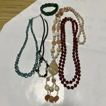 컬러풀 비즈 목걸이 세트