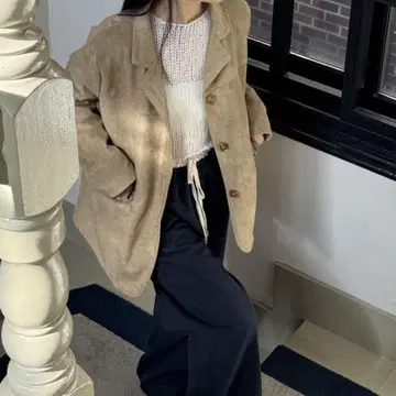 스웨이드 자켓 아우터 겉옷 가을 가을 옷 베이지