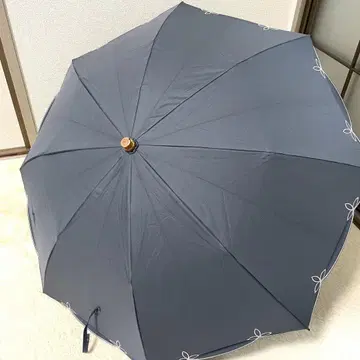 블루 그레이 접이식 우산 스캘럽