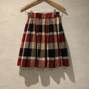 BLUE LABEL CRES TBRIDGE 체크 플레어 스커트