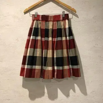 BLUE LABEL CRES TBRIDGE 체크 플레어 스커트