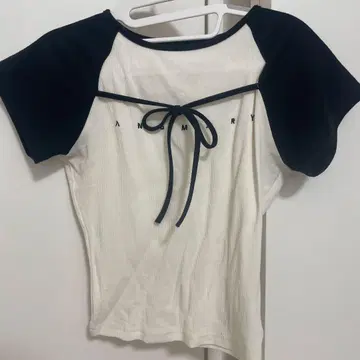 andmary Alma ribbon tops ivory
