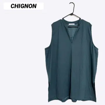 CHIGNON 시뇽 숄더 턱 베스트 풀오버 베스트
