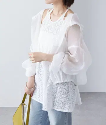 mystic 시어 후디 셔츠 아이보리