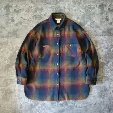 80s 제이 피터스 체크 무늬 긴팔 셔츠