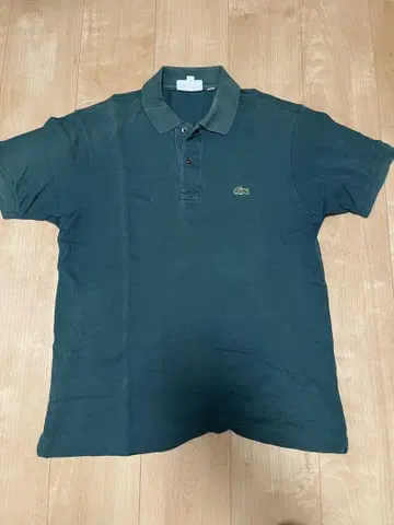 LACOSTE 다크 그린 피케 셔츠 US M