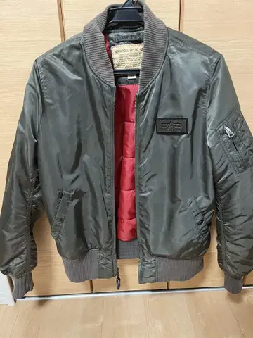 새상품급 ALPHA INDUSTRIES MA-1 L 사이즈 올리브 그린