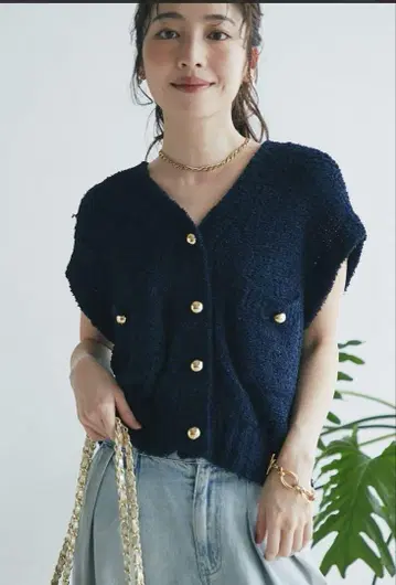 La boutique BonBon 페이퍼 니트 베스트