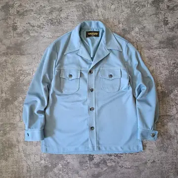 70s USA HAGGAR 오픈 카라 셔츠 자켓