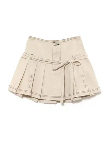andmary Kika button mini skirt beige M