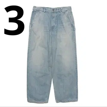 Selvage Denim Two Tuck Tapered Pants 3