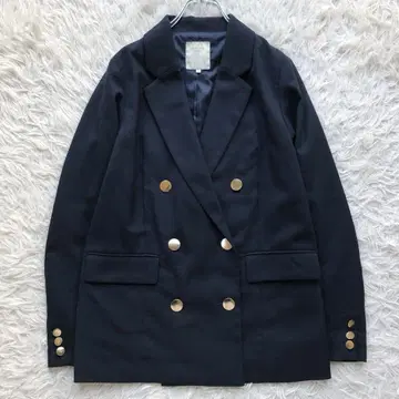 [ 최근 모델 ] 비밍 바이 빔즈 네이비 더블 울 혼방 골드 버튼