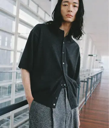 T/C BASIC HALF SLEEVE KNIT SHIRT