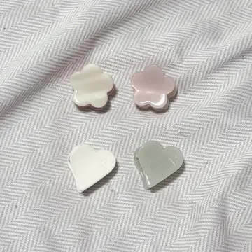 [ 미사용 새상품 ] POTETE 포테테 미니 클립 꽃 플라워 하트