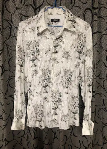 토네이도 마트 꽃무늬 드레스 셔츠 주름 가공