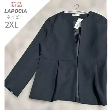 새상품 LAPOCIA 노카라 자켓 네이비 여성용 3L 빅 사이즈 오버