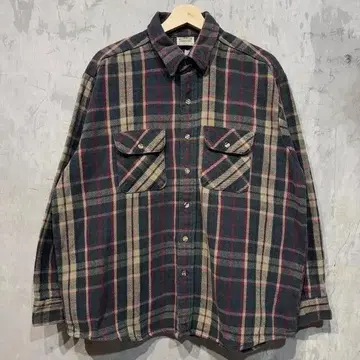 90's FIVE BROTHER 플란넬 체크 긴팔 셔츠