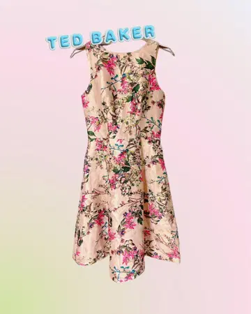 TEDBAKER 꽃무늬 슬리브리스 원피스 M