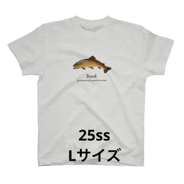 Brook 티셔츠 Ash Curve Fish 25ss TEE L 사이즈