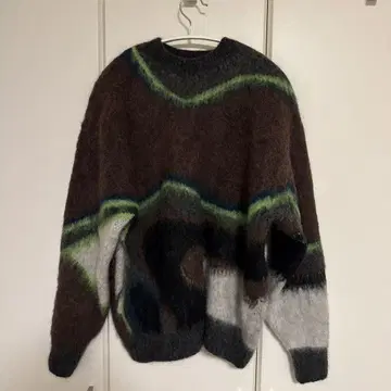 Ameri BODY LINE ABORIGINE ART KNIT TOP