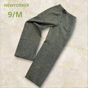 뉴요커 테일러드 팬츠 차콜 그레이 9호 M 트위드