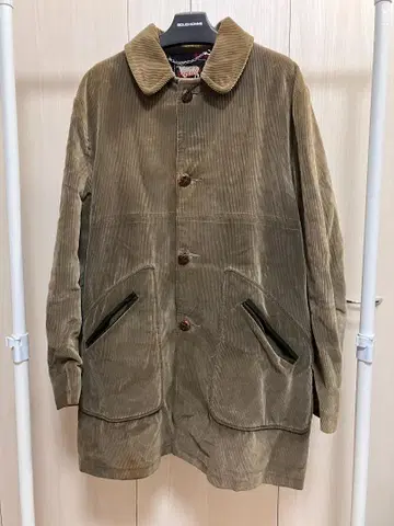 60s 울 리치 코듀로이 롱 코트 카 코트 XL 정도