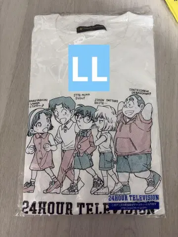 명탐정 코난 T셔츠 화이트 컬러 LL사이즈 24시간 TV