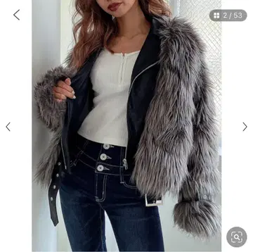 GYDA 레이어드 에코 퍼 라이더 자켓
